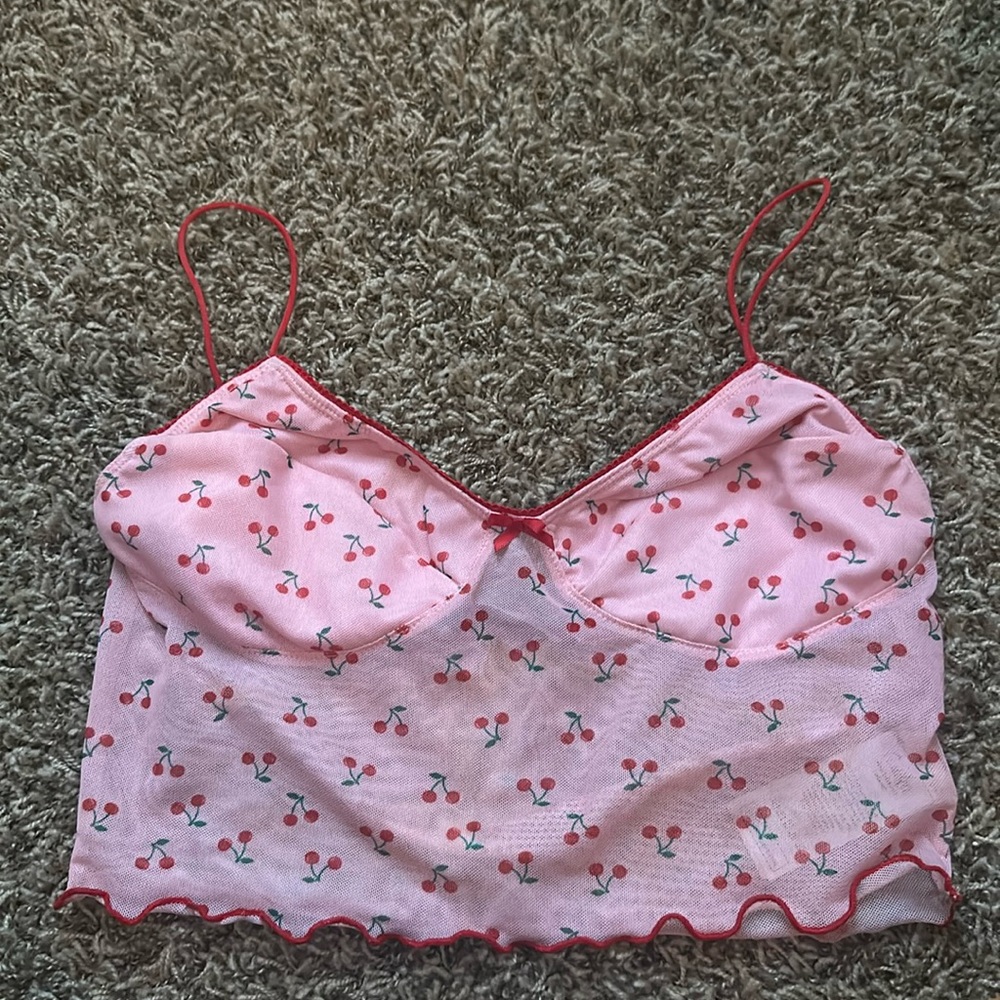 Adika Cherries Crop Top